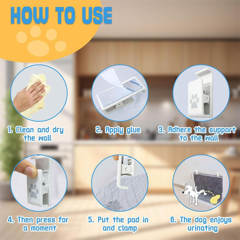 Dog Pee Pad Holder-Securely Holds Training Pads Indoor Potty Training-Ideal for Leg-Lifting Puppies-White(4 Pack)...