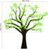 Amaonm Removable Cartoon Giant Brown Tree Wall Decals DIY Leaves Wall Sticker Peel and Stick Wall Decor for Nursery Kids Girls Nursery Room Bedroo...