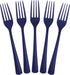 Disposable Navy Plastic Forks 50 Pcs - Heavy Duty Navy Plastic Disposable Cutlery - Navy Disposable Flatware, Navy Plastic Silverware, Plastic For...