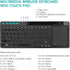 Rii K18 Plus Wireless 3-LED Color Backlit Multimedia Keyboard with Multi-Touch Big Size Trackpad,Rechargable Keyboard for Android TV Box,PC,Smart ...