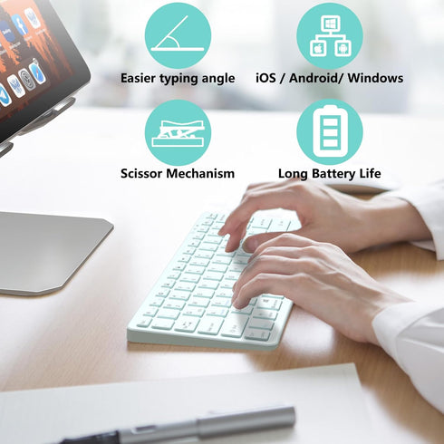 Bluetooth Keyboard for iPad, Bluetooth Keyboard Compatible iPad 10th 9th 8th, iPad Air 5th 4th, iPad Pro 13/12.9/11 inch, iPad Air 13/11 inch, Por...
