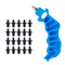 2-in-One Drip Irrigation Tubing Hole Punch with 20 pcs Plugs,Drip Irrigation Tool Used for 1/4 inch Fitting and Emitter Insertion,1 Pcs-Blue...