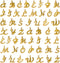SAVITA 130pcs/5 Sets Lower Case ABC Letter Charms Mini Alphabet A-Z Zinc Alloy Bracelet Necklace Pendants for DIY Jewelry Making (Gold)...