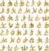 SAVITA 130pcs/5 Sets Lower Case ABC Letter Charms Mini Alphabet A-Z Zinc Alloy Bracelet Necklace Pendants for DIY Jewelry Making (Gold)...