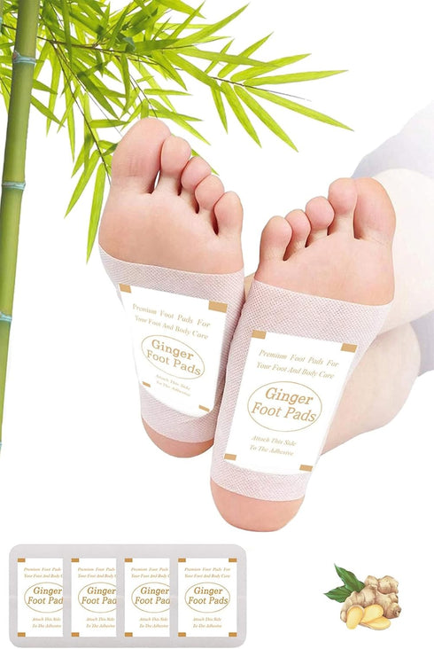 Foot Pads, Ginger FootPads, Natural Ginger Powder Bamboo Vinegar Foot Patches 20 Packs....