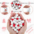Christmas Snowman Wooden Beads Rustic Farmhouse Beads Polished 160 Pieces Christmas Wooden Beads Wooden Craft Beads with 32.8 Feet Rope Craft Supp...