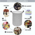 19.7 Inches Large Laundry Basket Waterproof Round Cotton Linen Collapsible Storage bin with Handles for Hamper Kids Room,Toy Storage(Geometric)...