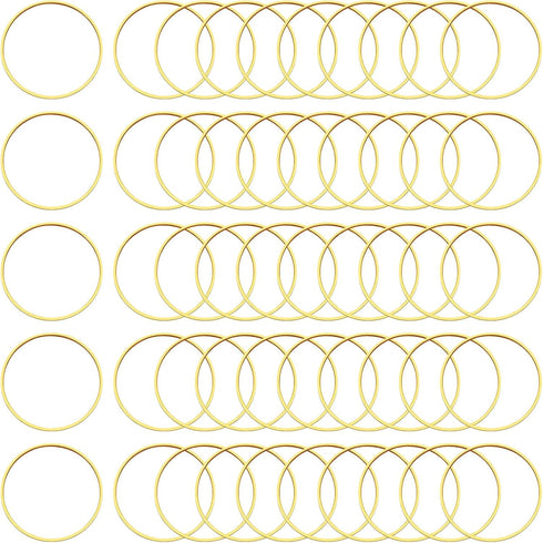 100Pcs Earrings Hoop for Jewelry Making, 30mm Earring Finding Hypoallergenic Round Hoop Earrings Circle Open Bezel Pendant Frame Earring Beading H...