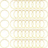 100Pcs Earrings Hoop for Jewelry Making, 30mm Earring Finding Hypoallergenic Round Hoop Earrings Circle Open Bezel Pendant Frame Earring Beading H...