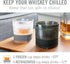 Host Freeze Cooling cup, Old Fashioned Glass with Silicone band for Bourbon, Scotch, and Whiskey, whisky gifts for men, Set of 1, Smoke...