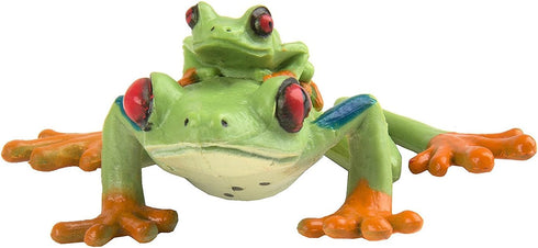 Safari Ltd. Red-Eyed Tree Frog with Baby - Hand-Painted, Lifelike 2.75" Model Figure - Fun Educational Toy for Boys, Girls & Kids Ages 3+...