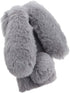 Rabbit Case for LG Stylo 6, LCHDA Cute 3D Bunny Ears Soft Furry Hairball Fuzzy Warm Winter Faux Fur Plush Fluffy Flexible TPU Bumper Women Girls P...