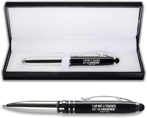 Engraved Teacher Gift Pen - 3-in-1 Pens For Teachers - LED Light and Stylus Tip - Best Teacher Gifts For Women Men - Cool Teacher Appreciation Gif...