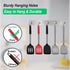 2 pack silicone spatula set,Solid & Slotted spatulas silicone heat resistant,turner spatulas for kitchen use,Rubber Spatulas for Fish, Eggs, Panca...