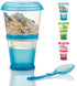INOGIH Cereal On the Go Cups Breakfast-Portable Drink-Cup Cereal To-Go Container-Cup with Spoon (Blue)...