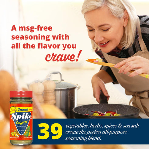 Spike Seasoning, Original Gourmet Magic Seasoning Salt Blend - Seasonings and Spices for Cooking, Popcorn Seasoning, All-Purpose Seasoning for Mor...