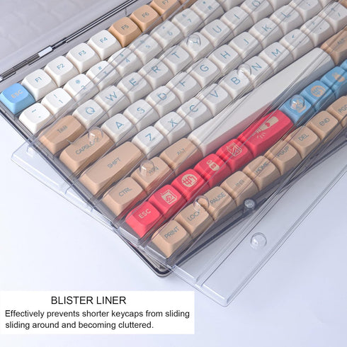 Hyekit Keycaps Storage Box, 1 pcs ABS Dustproof Display Case, with Magnetic Catches, Transparent Collection Box for Cherry XDA SA OEM MSA DSA Prof...