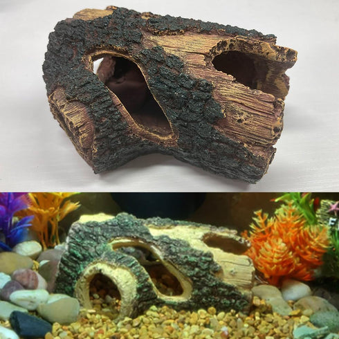 Resin Aquarium Decorations Cave Betta Fish Tank Accessories Cave Decor for Betta Shrimp Cichlid Hiding Breeding Small Fish Bowl Hide Decoration Hi...