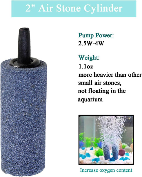 AQUANEAT Aquarium Air Stones 2 inch 12 Pack, Bubble Stone, Fish Tank Airstones, Aerator Stone Bubble Diffuser, Air Pump Accessories for Aquariums,...