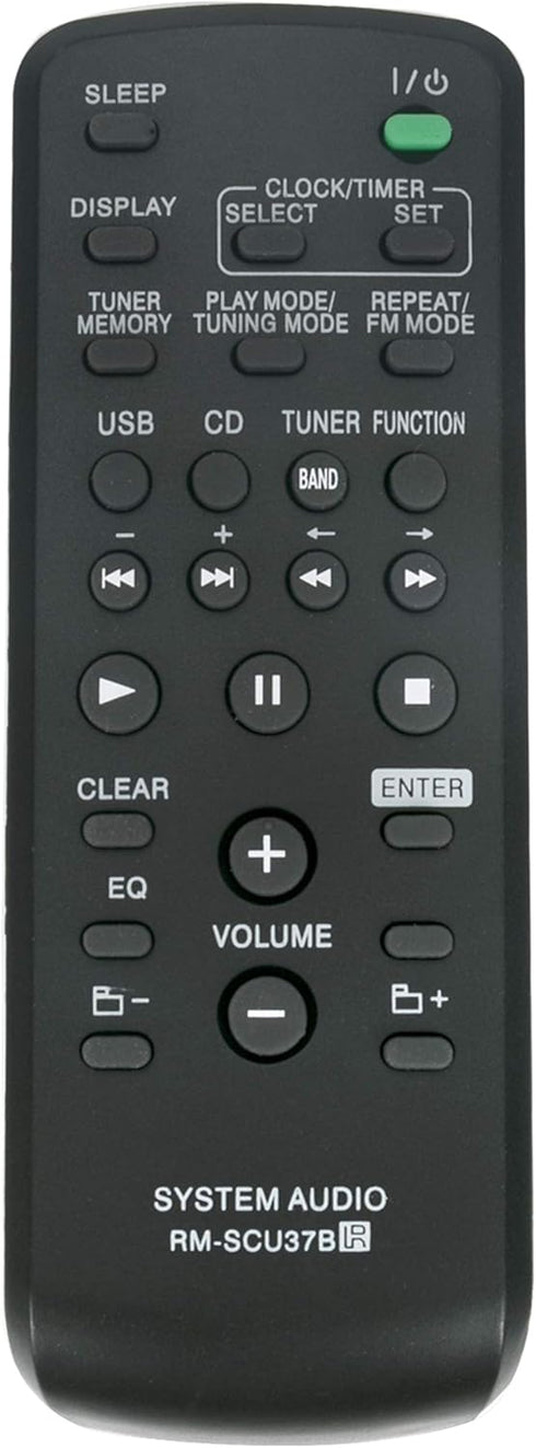 RM-SCU37B Replace Remote Control Compatible with Sony Hi-Fi Component System LBT-SH2000 SS-SH2000 CMT-BX3 CMT-BX5 HCD-SH2000 CMT-BX30R HCD-CBX3 HC...