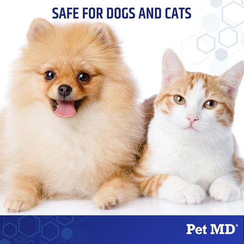 Pet MD Dog Tear Stain Remover Wipes - Cat and Dog Eye Wipes for Discharge and Crust - Pet Eye Wipes for Dogs - 60 ct...