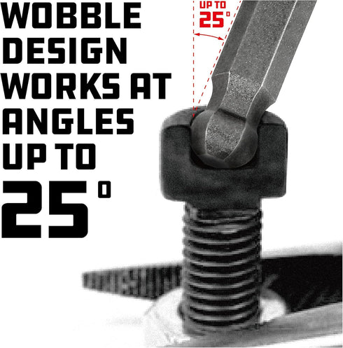 Powerbuilt 642402 SAE Wobble Ball Hex Bit Set, 8-Piece, Silver...
