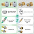 Garden Hose Repair Connector Fitting 4 Sets, Aluminum Alloy Male&Female Connectors Carrying Zinc Clamps Fit for 3/4" or 5/8" Garden Hose Fitting...