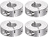 4pcs Shaft Collar 12mm Bore Aluminum Alloy Set Screw Split Clamp-On Collars, 30mm OD, 10mm Width, for Wheel Barrow Axle, Gearbox Assemblies, Machi...