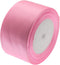 2" Wide Single Face Satin Ribbon Roll for Wedding, Sewing Projects, Gift Wrapping and Crafting Projects, 25 Yards (Pink)...
