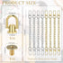 24 Pcs Purse Chain Strap D Ring Rivets Set Flat Purse Strap Extender Replacement Crossbody Chain Metal D Ring Stud Screw Post Head Buttons Handbag...