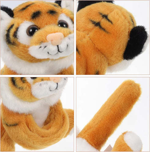 Hug Animal Slap Bracelet for Party Favors Stuffed Animals Huggers Slap Bracelets Plush Toy Childrens Day Gift(Tiger)...