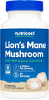 Nutricost Lion's Mane Mushroom Capsules 1650mg, 30 Servings - CCOF Certified Made with Organic, Vegetarian, Gluten Free, 550mg Per Capsule, 90 Cap...