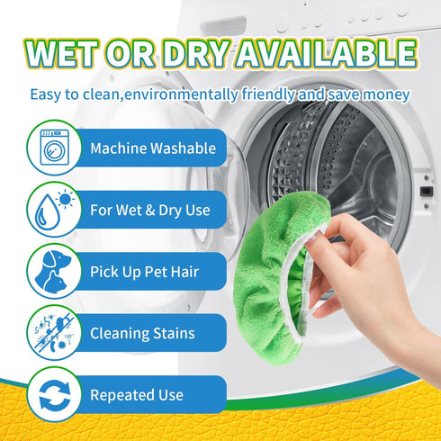 5 Pack Reusable 100% Chenille Mop Pads Compatible with Swiffer Sweeper Mop, Wet and Dry Flat Swiffer mop Cover, 5 Pack Washable Swiffer Pads for S...