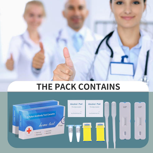H. Pylori?Helicobacter Pylori Detection 2 Test kit, 10-15 Minutes of Quick Home Testing, The Result is Highly Accurate, Easy to use and Read...