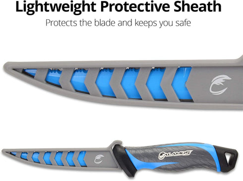 Calamus Bait Knives, German G4116 Stainless-Steel Blades with Corrosion Resistant Coating, Non-Slip Handles, Protective Nylon Sheath, Perfect For ...