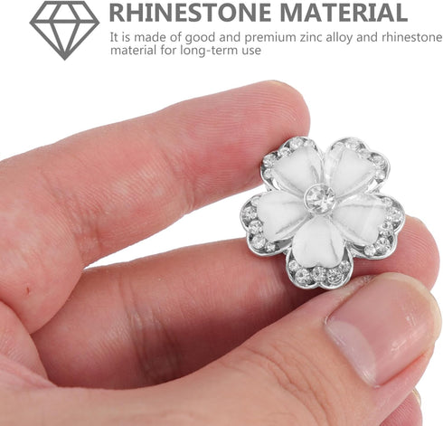 Rhinestone Flower Sewing Button, Zinc Alloy Crystal Craft Buttons, Decorative Knitting Buttons, Flower Rhinestone Buttons for Clothing DIY Crafts ...