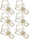 100Pcs Tail Clips, Star Shape Small Clips Decorative Paper Clips for Office School Home Desk Supplies (Gold)...