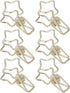 100Pcs Tail Clips, Star Shape Small Clips Decorative Paper Clips for Office School Home Desk Supplies (Gold)...