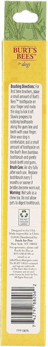 Burt's Bees for Pets Bamboo Bristle Dog Toothbrush - Naturally Derived Dog Toothbrush Made from Bamboo - BPA Free, Ergonomic Handle Toothbrush for...