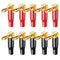 10pcs Right Angle Banana Plugs - 4mm/0.16" 90 Degree Speaker Connector (Red and Black)...