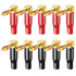 10pcs Right Angle Banana Plugs - 4mm/0.16" 90 Degree Speaker Connector (Red and Black)...