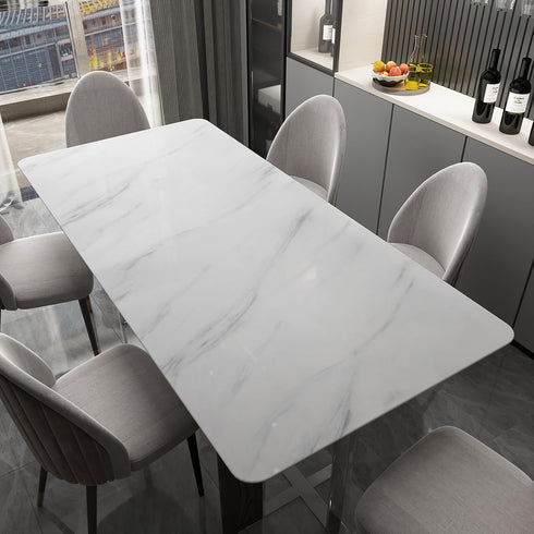 JSEVEM Grey White Marble Wallpaper Peel and Stick 15.74"×118.11" Granite Waterproof Contact Paper Self Adhesive Removable Decor Vinyl Wall Paper S...