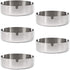 Juvale 5 Pack Stainless Steel Ashtrays for Cigarettes, Outdoor, and Indoor - Round Patio Ashtray - 3 Slots Each (4 x 4 x 1.2 In Ash Trays)...