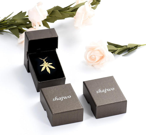 shajwo Marijuana Leaves Urn Necklaces for Ashes for Women Men Cremation Jewelry Maple Leaf Memorial Human Ashes Keepsake Pendant...