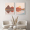 Bankrenart Nature Landscape Wall Art Prints Mid Century Boho Wall Decor Mountain Sun Lake Wall Art Modern Canvas Prints Abstract Artwork Poster fo...