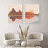 Bankrenart Nature Landscape Wall Art Prints Mid Century Boho Wall Decor Mountain Sun Lake Wall Art Modern Canvas Prints Abstract Artwork Poster fo...
