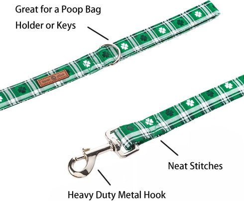 Lionet Paws St Patricks Day Dog Leash Matching Dog Collar for Small Medium Large Dog...