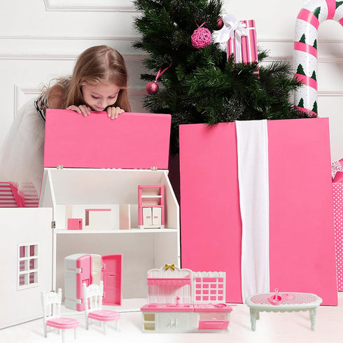 10 Pieces Mini Kitchen Set Dollhouse Kitchen Miniature Kitchen Set Doll Mini Kitchen for Kids Doll House Furniture and Accessories Set Mini Dollho...
