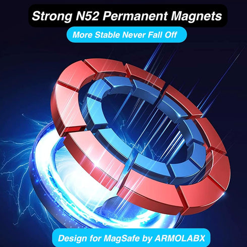 Magnetic Phone Holder Base with 1” Ball Mount Adapter for MagSafe Compatible with RAM Mounts Double Socket Arm for iPhone 15 14 13 12 Series...