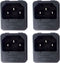 CESS Snap In AC Power Inlet with Fuse Holder - AC Black Socket (jcx) (4 PACK)...